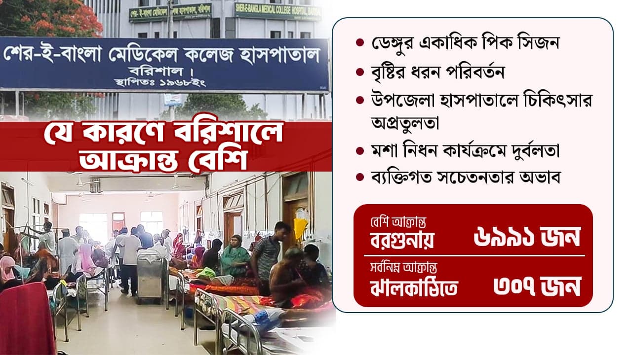 বরিশালে ডেঙ্গুর দ্বিতীয় ঢেউ, বাড়ছে উদ্বেগ Image